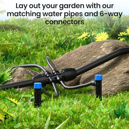 MIXC 50 FT 1/2 Inch Drip Irrigation Tubing Kit:Premium Garden and Landscape Watering System with 4 Quick Connector 4-Way Connector - size: 50FT 1/2'' Main Tube