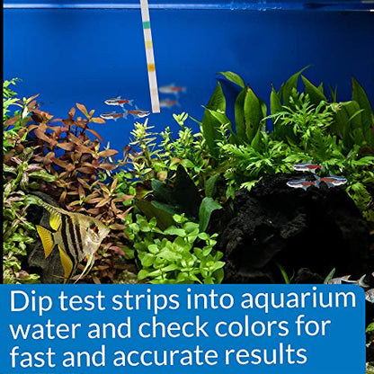 API 5-IN-1 TEST STRIPS Freshwater and Saltwater Aquarium Test Strips 4-Count Box - size: 4-Count
