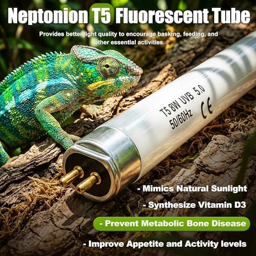 T5 HO UVB 5.0 Reptile Replacement Tube, 21W 34 in Linear Fluorescent Lamp, for Rainforest Reptiles - color: 5.0 Rainforest, size: 21W-34 Inch