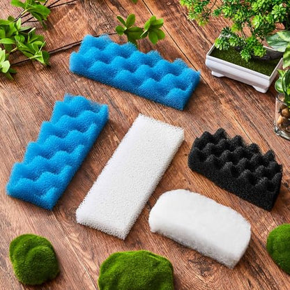 Threlaco 24 Pcs Filter Media Kit Compatible with Fluval 306/307, Including Foam Pad, Water Polishing Pad, Biological Sponges Max for Aquarium Canister Filter Media Replacement - style: 306/307