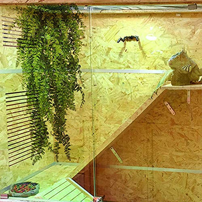 Tfwadmx Large Reptile Dinosaur Skull Decor, Bearded Dragon Tank Accessories, Lizard Hammock Hanging Plant Decor, Tank Decor for Bearded Dragons, Lizards, Chameleons, Geckos, Snakes(3Pcs)