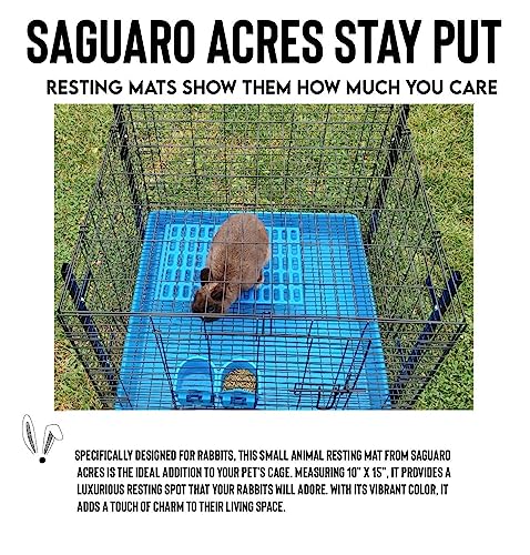 Saguaro Acres Rabbit and Small Animal Cage Resting Mat for Wire Floored Cages 2 Pack (Blue & Teal) - color: Blue & Teal
