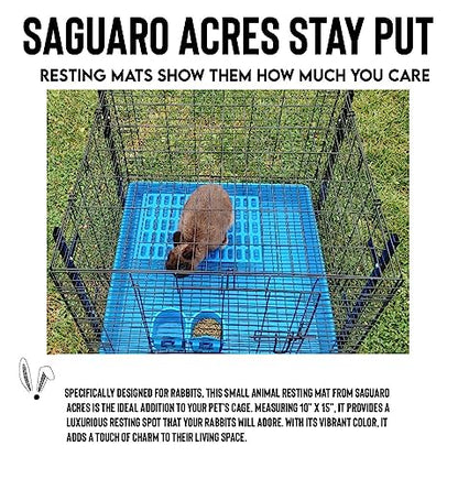 Saguaro Acres Rabbit and Small Animal Cage Resting Mat for Wire Floored Cages 2 Pack (Blue & Teal) - color: Blue & Teal