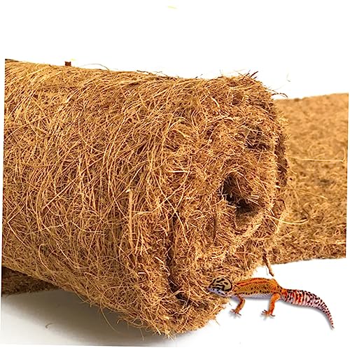 Abaodam 2Pcs Natural Coconut Fiber Reptile Mat Breathable Bedding Liner for Tortoise and Reptile Pet Boxes Odorless Performance