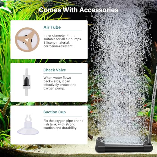 hygger Fish Tank Bubbler, Aquarium Air Stone with Special EVA Material, Air Bubbler for Nano Air Pump Fish Tank Small Bucket and Hydroponics