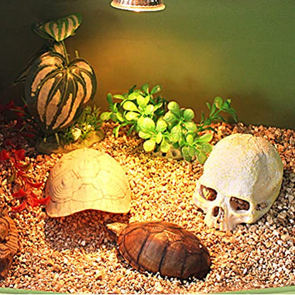 POPETPOP Turtle Shell Hideout Aquarium Basking Platform Resin Reptile Breeding Shelter for Freshwater and Saltwater Tanks Climbing Platform and Terrarium Decor 5.00 X 3.93 X 1.96 in 1 Pack