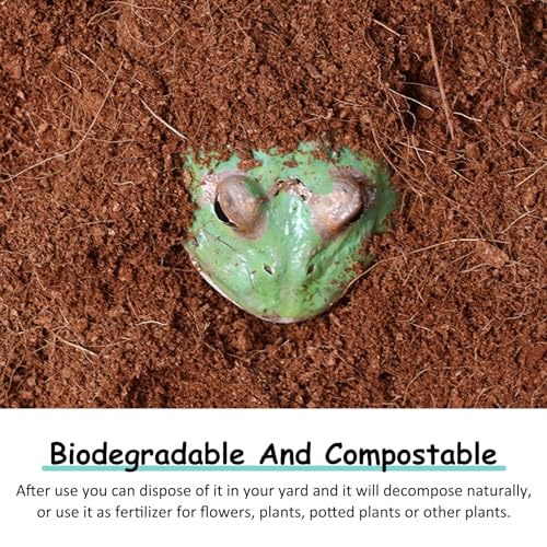 VCEPJH Loose Coconut Fiber Substrate, 2 Pack Natural Coco Coir Reptile Bedding Tarantula Substrate Soil Habitat Accessories for Tortoise Snake Bearded Dragon Spiders Hermit Crabs
