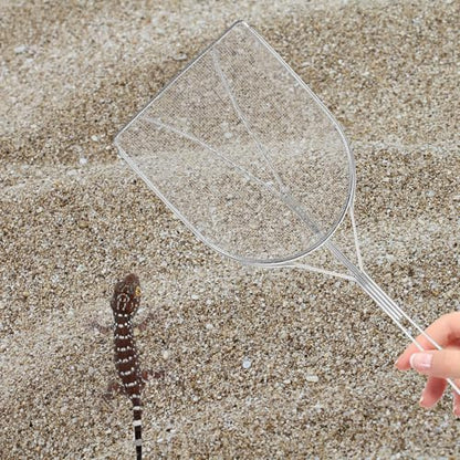PRETYZOOM Reptile Sand Scoop Stainless Steel Fine Mesh Shovel for Terrarium Substrate Cleaning Lizard Snake Turtle Bedding Tool