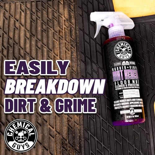 Chemical Guys, Mat Renew Rubber & Vinyl Mat Cleaner & Protectant, 32 oz | For cars, trucks, SUVs, and RVs, dry-touch cleaner protectant for rubber and vinyl mats, dissolves and releases dirt and oil - size: 32 Fl Oz (Pack of 1)