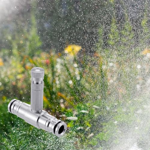 20pcs Misting Nozzles Kit Brass Patio Misting Kit Include Brass Micro-nozzles and Inch Slip Connectors for Outdoor Cooling System (1/4 Inch)