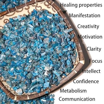 Apatite Crystal Chips Bulk 1lb, 900+ Pieces, 5-8mm Natural Gemstones - color: Apatite, size: 1LB
