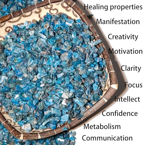 Apatite Crystal Chips Bulk 2lbs, 1800+ Pieces, 5-8mm Natural Gemstones - color: Apatite, size: 2LB