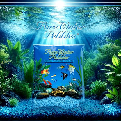 Heavenly Blue Aquarium Gravel - 5 lbs - Non-Toxic, Colorfast, Vibrant Substrate for Aquariums, Terrariums, Ponds & Crafts