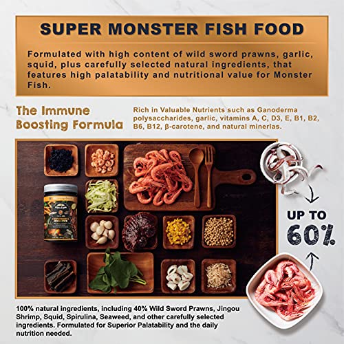 Ultra Fresh Monster Fish Food, Wild Sword Prawns, Floating Sticks for Oscars, Bass, Large Cichlids and Tropical Fish, Carnivorous Jumbo Stick 13.58 oz - size: 13.58 Ounce (Pack of 1)