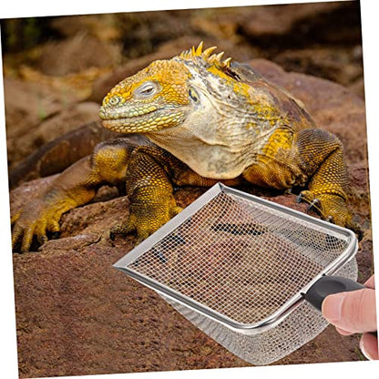 1pc Stainless Steel Reptile Sand Scoop Fine Mesh for Litter Cleaning Terrariums and Aquariums for Tortoise Snake and Bearded Dragon Substrates