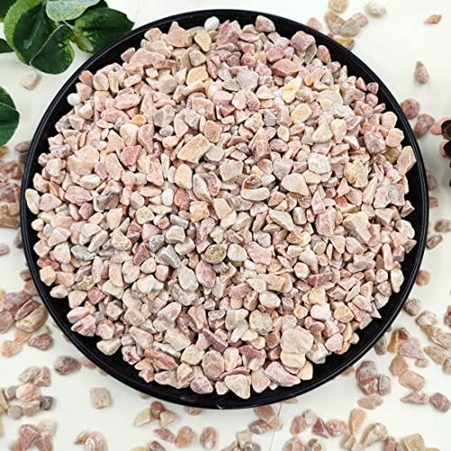 2LB Succulent and Cactus Gravel Pebbles, 1/5 Inch Stones Peach | Natural Decorative River Rocks for Plants, Vases, Aquariums, Terrarium and Outdoor Gardening - color: Peach, size: 2 Pounds