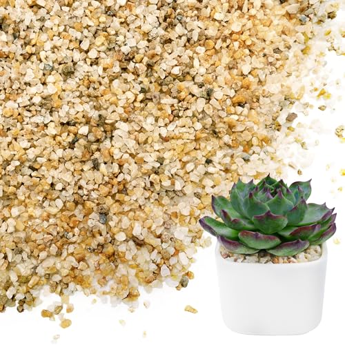 NUPICK 1-2mm Coarse Sand for Plants, 20lb Horticultural Sand for Succulents | Desert Silica Sand for Cactus, Decorative Gravel for Landscaping, Gold Horticultural Grit for Aquariums, Bonsai, Vases Filler - size: 1-2mm, style: 20lb