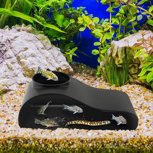 Aquarium Underground Tunnel Cave Fish & Shrimp Under Gravel Tunnel Aquarium Cave Hideout Shrimp and Fish Hiding Caves Shrimps Hideout(Size:Single Hole) - size: Single hole