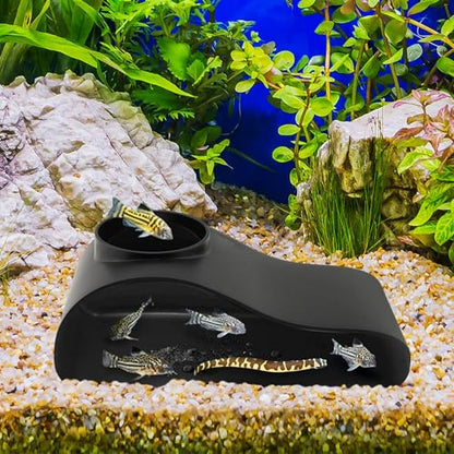 Aquarium Underground Tunnel Cave Fish & Shrimp Under Gravel Tunnel Aquarium Cave Hideout Shrimp and Fish Hiding Caves Shrimps Hideout(Size:Single Hole) - size: Single hole