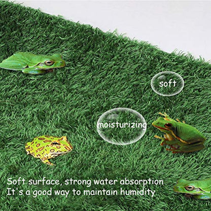 kathson 2pcs Reptile Carpet Terrarium Liner Tortoise Bedding Reptile Substrate Liner Mat Pet Cage Mats Supplies for Lizard Snake Bearded Dragon Gecko Chameleon Turtle Iguana (11.81 X 7.87 in) - color: 2PCS（M）：11.81 X 7.87 in