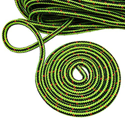 Perantlb 16 Strand Arborist Climbing Rope, UV Resistant and Weather Resistant Double Braided Boat rope1 / 2 "by 150 'Black with Green…