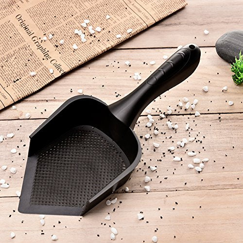 Cat Scooper Fine Sand Sifter Kitty Litter Scoop Sifter Kitty Litter Shovel Pointed End Cat Litter Scoop Pet Reptile Terrarium Bedding Litter Cleaner Corner Scoop Pet Poop Net Shovel Kit - color: Hole: 3.0mm