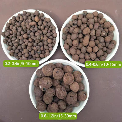 1lb Leca Clay Pebbles for Plant Clay Balls 100% Natural Hydroton Leca Balls for Indoor Plant Planting Gardening Drainage Decoration (5-10mm, 10-15mm, 15-30mm) (10-15mm - 1lb)