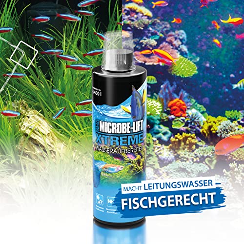 Microbe-Lift Xtreme Water Conditioner Treatment for Aquariums and Fish Tanks, All-in-One Treatment for Freshwater and Saltwater Fish Aquarium, 1 Gallon
