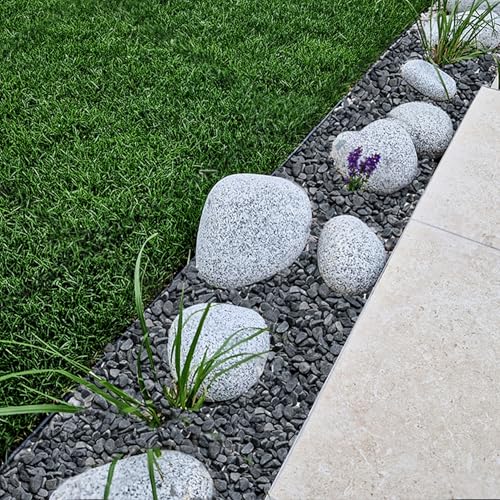 Mr. Fireglass Natural Decorative Gray Bean Pebbles 1/5" Crushed Gravel Stone for Decorating Garden, Succulent Plants and Walkway (10-lb Bag) | Aquarium Gravel, Crushed Gravel Stone, For Indoor Plants, Vases, Succulents, Outdoor Garden Landscaping and Home