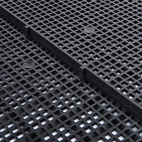 Aquarium Grid Isolate Board Divider Fish Tank Bottom Black Filter Tray Plastic Crate (8pcs Black) - size: 8pcs Black