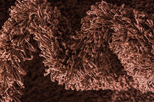 Unique Loom Solid Shag Collection Area Rug (2' 6" x 13' 1" Runner, Chocolate Brown) - color: Chocolate Brown, size: 2'6" x 13'1" (Runner)