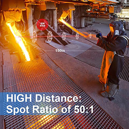BT-1800C Pyrometer -58°F ~3272°F (-50~1800℃) IR Temp Gun, D:S 50:1 High Temperature Infrared Thermometer for Industrial HVAC Forge Furnace Metal Smelting (NOT for Human Temp) - color: BT-1800C Blue (-58°F ~3272°F)