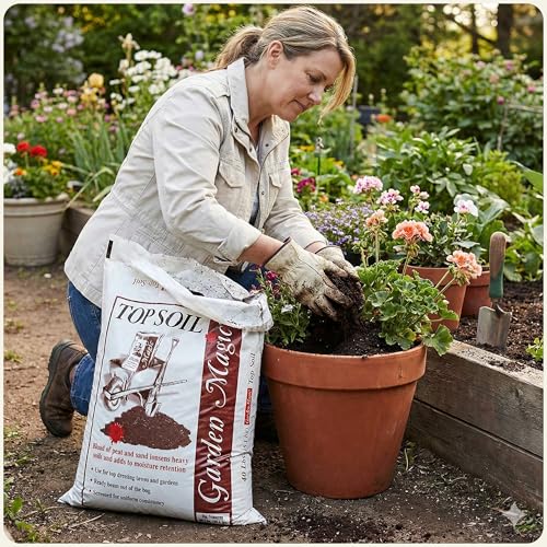 Michigan Peat 10 Pack Garden Magic Indoor and Outdoor Organic Planting Potting Topsoil Mix Blend with Moisture Retention, 40-Pound Bag - size: 40-Pound (10 Pack)