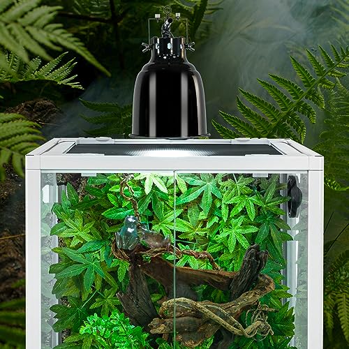 30 Gallon Reptile Tank 18" x 18" x 24" Reptile Terrarium, Full View Glass Terrarium Tank with Double Hinge Door for Reptiles Amphibians, Bearded Dragon Gecko Lizard Snake - size: 18" x 18" x 24"
