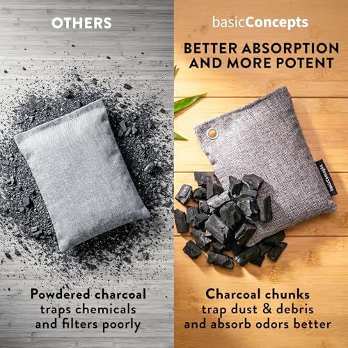 Activated Bamboo Charcoal Odor Absorber Bags for Strong Odors - 12 Pack Large 100g Air Purifying Bags, Natural Activated Charcoal Deodorizer for Shoes, Closet, Car, Gym Bag, Bathroom & Home - style: 12 x 100g