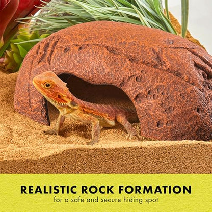 Zilla Rock Den, Naturalistic Rock Décor, Ideal Hideaway for Snakes, Skinks, Geckos, Bearded Dragons, Extra Large - size: Extra-Large