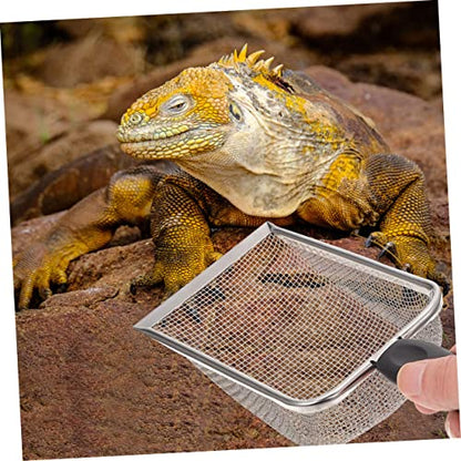 BESPORTBLE 2pcs Sand Steel Litter Scoop Long Handled Litter Shovel Aquarium Substrate Scooper Guinea Pig Poop Scooper Terrarium Tools