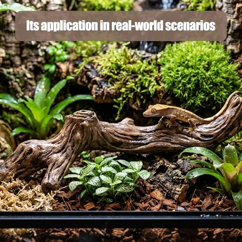 Pet climbing simulated tree branches, natural wood texture resin decoration, glass tank tree trunk decoration, suitable for bearded dragon lizards, geckos, frogs, chameleons, spiders, etc