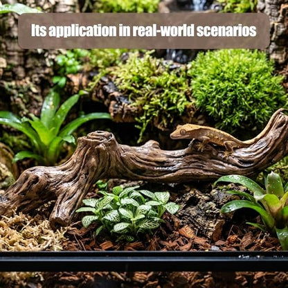 Pet climbing simulated tree branches, natural wood texture resin decoration, glass tank tree trunk decoration, suitable for bearded dragon lizards, geckos, frogs, chameleons, spiders, etc