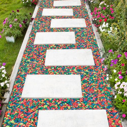 Hygloss Products Craft Rocks, Mini Stones for Art Projects - Bag O' Gravel, Neon Rainbow, 5 lb - color: Neon Rainbow Mix, size: 5 lb, style: Gravel