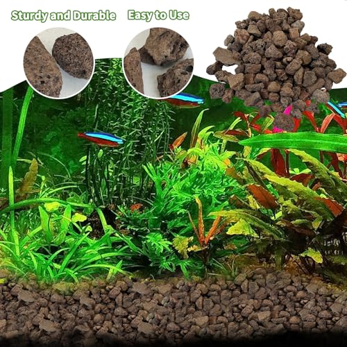 Hamiledyi 6 LB Aquarium Filter Media Bio Balls Ceramic Rings Media with Mesh Bag for Fish Tank and Pond Canister Biological Biofilter Filter (Black)