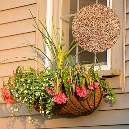 Fabbay 2 Pcs 24 x 120 Inch Coconut Coir Liner Roll Natural Coconut Plant Liner Sheets Coconut Fiber Mat for Planters Gardening Window Box Flower Basket Decor Animal Pet Pad Reptile Carpet