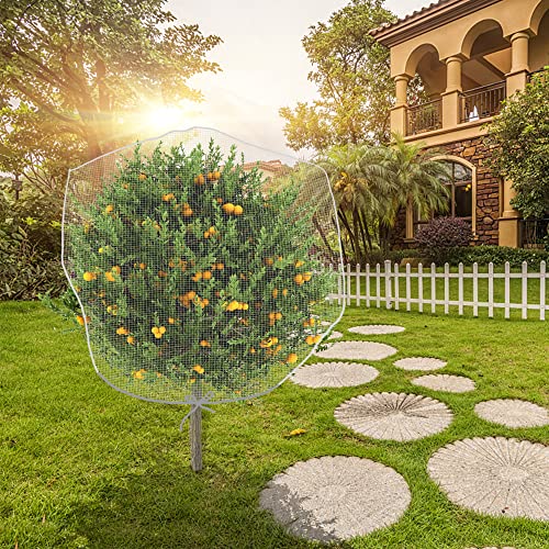 Alpurple 2Pcs 4.6 x 3.9 Ft Garden Plant Netting Mesh Barrier Bags- Fruit Tree Net with Drawstring- Tomato Plant Protective Netting Cover for Protect Plant Fruits Citrus Flower from Insect Bird Eating - color: 2 Pcs, size: 4.6x3.9 ft