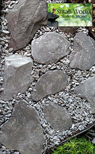 USA Natural Slate 1-3" for Aquariums, Reptiles, Terrariums, Miniatures 2 lb | Hand sorted, tumbled & washed in the US by our family-owned small business. Great in paludariums, mosaics & fairy gardens - style: 2 lbs