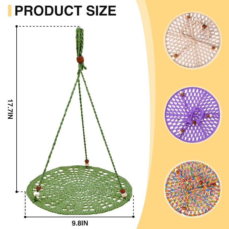 Reptile Hammock, Reptile Hammock Swing Hanging Bed for Bearded Dragon Lizard Snake Gecko Chameleon Parrot Hamster Small Pets （9.8"*17.7" Green） - color: Green
