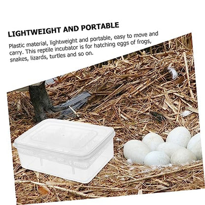 Reptile Egg Incubator Box for Snakes Lizards and Turtles Lightweight Plastic Hatching Case with Transparent Design for Observation and Air Circulation