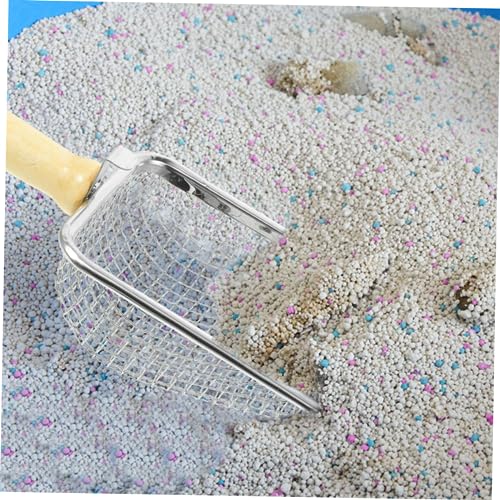 POPETPOP Cat Litter Scoop with Long Handle Reusable Reptile Waste Shovel Ergonomic Grip for Easy Cleanup for Cats and Reptiles Non Stick Design