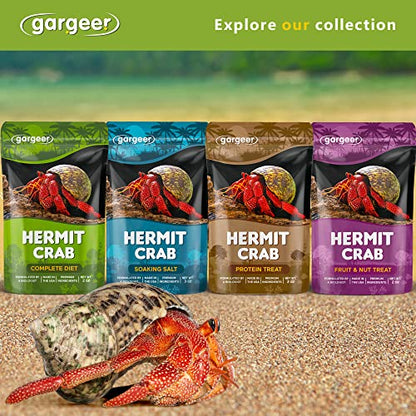 Gargeer 2oz Hermit Crab Food. Non-GMO, Premium Ingredients, Made in USA | Premium daily hermit crab food! Rich in krill, kelp, organic carrot & essential minerals for immunity. Made in the USA