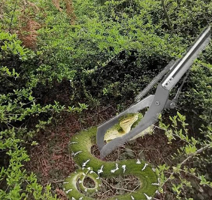 60" Professional Snake Grabber Tongs，Stainless Steel Snake Tongs with Collapsible Wide Jaw, Reptile Handling Tool, Snake Catcher