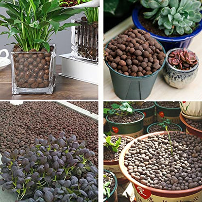 6LBS Leca Expanded Clay Pebbles Hydroponics Supplies for Indoor Garden Plants (6LBS) - size: 6LBS